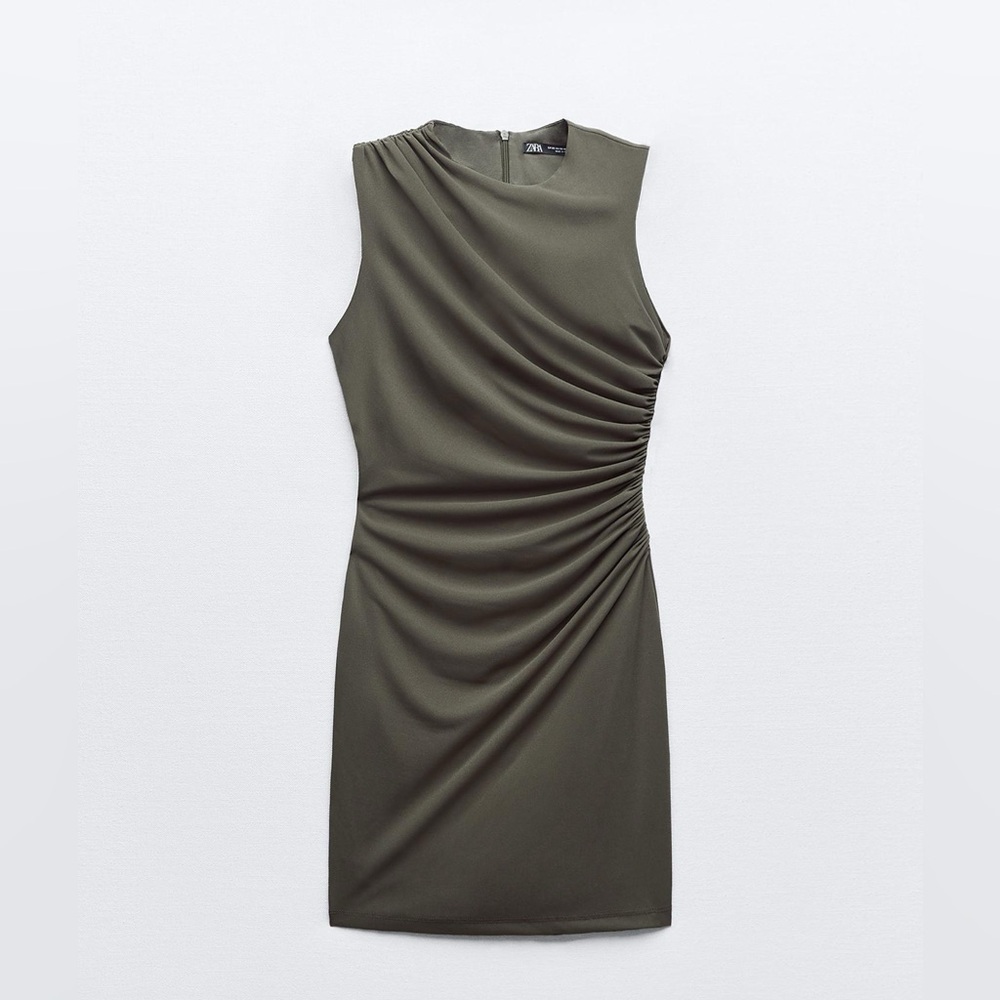 Zara Gathered Short Dress Sz. S - Picture 1 of 3